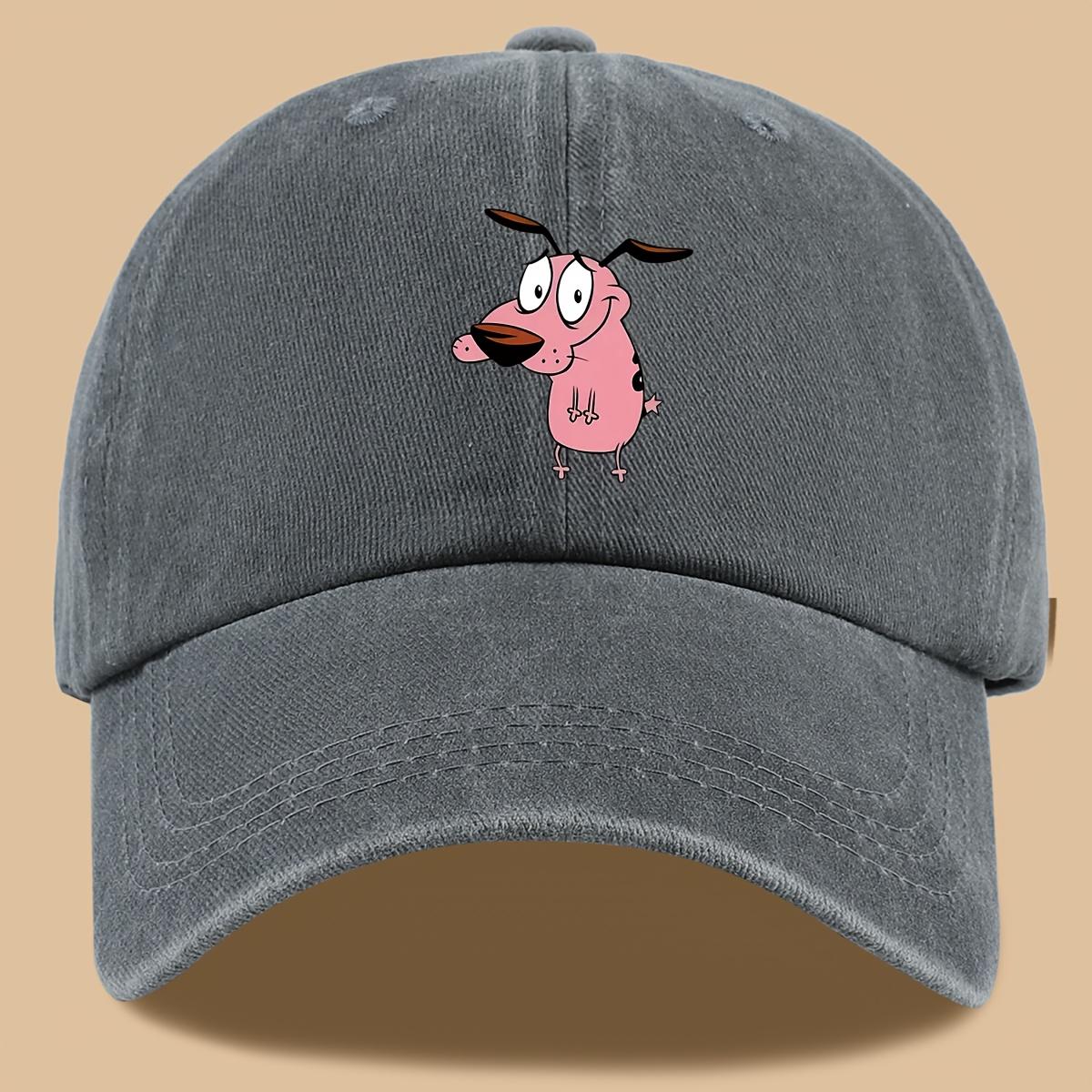 

Adorable Trucker Hat 1pc Adorable Puppy Print Trucker Hat Adjustable Breathable Washed Baseball Cap with Curved Brim One Size