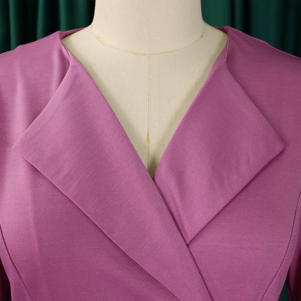 YYFS Vestidos casuales de cintura alta con cuello en V y manga corta con estampado de Color sólido a la moda para mujer