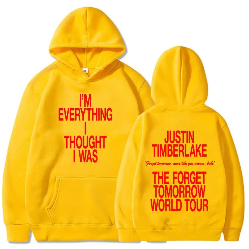 

Толстовки Forget Tomorrow World Tour 2024 Певец Джастин Тимберлейк Певица Печать Толстовка Уличная одежда Хип-хоп Зимние унисекс свитера 4XL