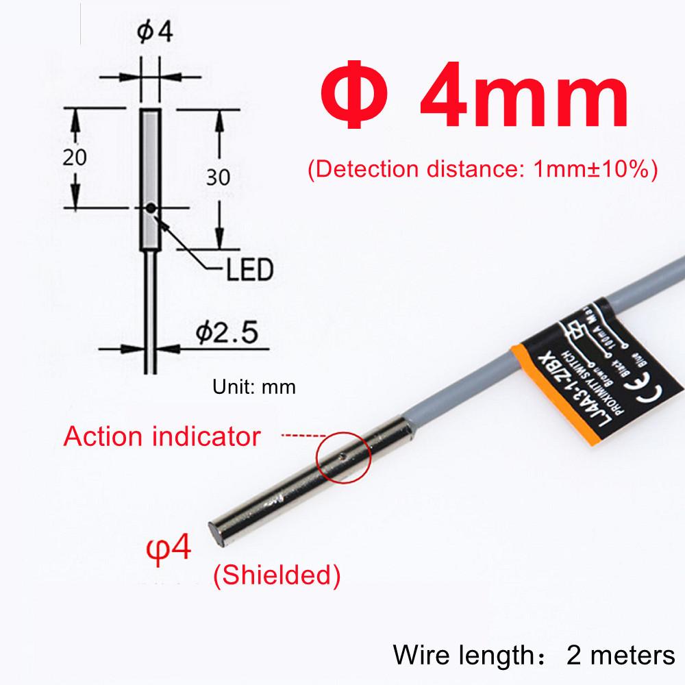 Black Proximity Switch Inductive Proximity Sensor Detection Switch NPN/PNP DC 6-36V Approach Sensor 4mm 6mm M5 M10 14 M16 M20 22