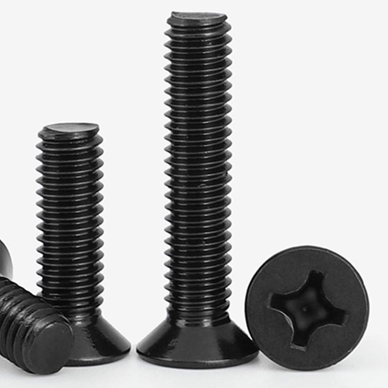 FM Black Countersunk Cross Slot Screws - M2/M2.5/M3/M4