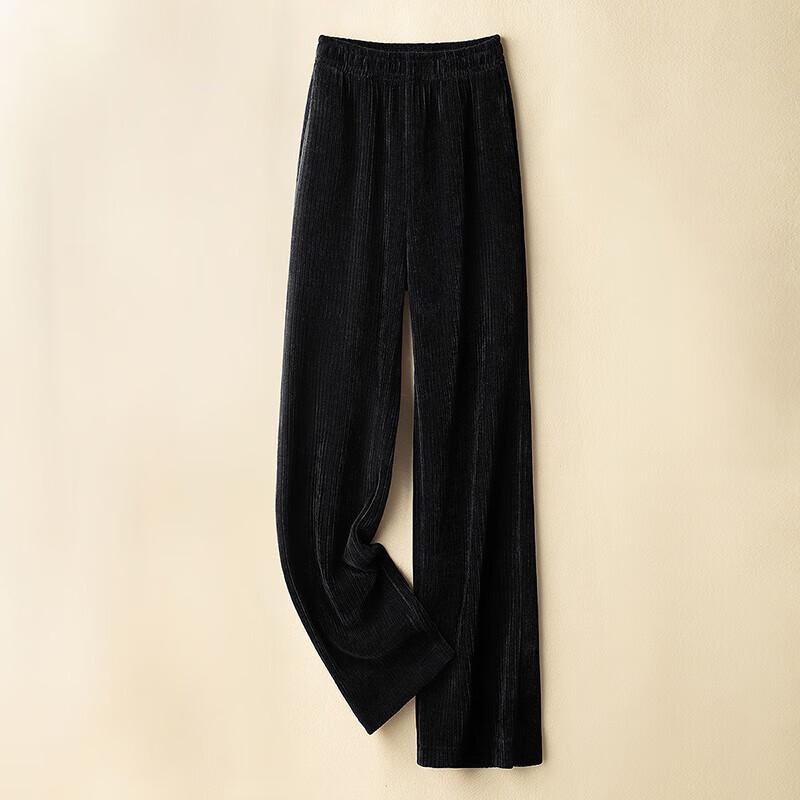 

Sibaishe Women s Elastic High-Waist Loose Wide-Leg Drapey Pants XL