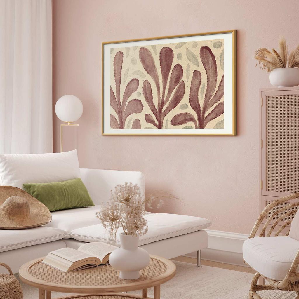 Plakat - Liście I Plamy - Duże Rozedrgane Kształty Inspirowane Matisse
