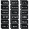 Segbeauty Soap Dispenser Waterproof Labels, 36 Packs Self-Adhesive Minimalist Labels Stickers for Bottles, Farmhouse Bathroom Kitchen Laundry