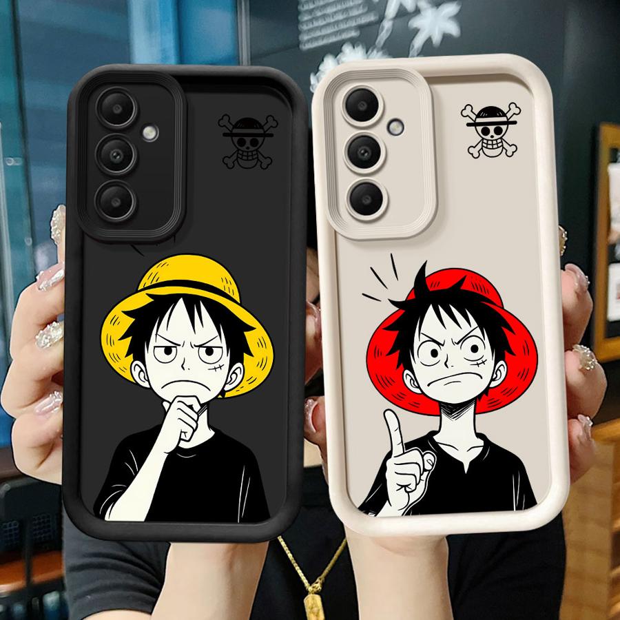 Case for Samsung Galaxy A55 A25 A06 A54 A52 A72 A71 A15 A35 A73 A53 A51 Soft Cover Cute One Piece Luffy