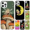 Cottagecore Frog Mushroom Kawaii Phone Case for Iphone 17 Air 16 15 Plus 14 13 Mini 12 11 Pro Max 16E 7 8 SE 2020 Soft Funda Pri