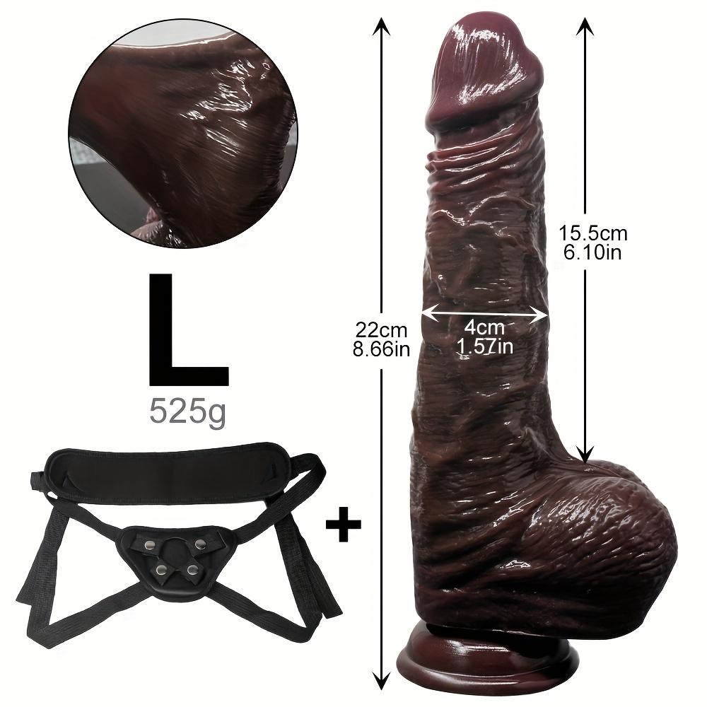 Wearable Realistic Silicone Dildo, Sliding Skin Feel Penis Toy with Strong Suction Cup, Multiple Sizes for Couples Women & Men