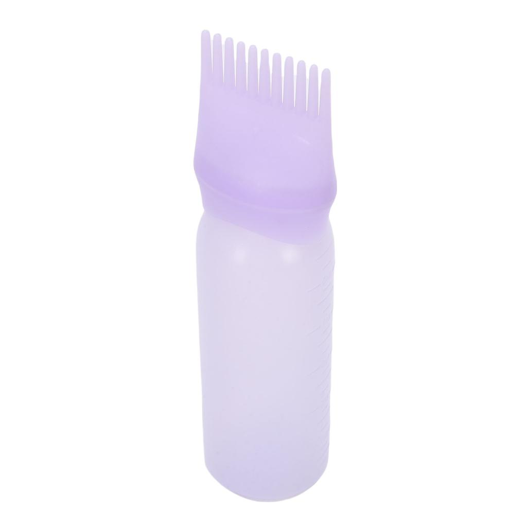 Flacone Applicatore Pettine Radici Semi Trasparente per Olio Applicatore per Tinta Capelli 160ml per Casa Salone