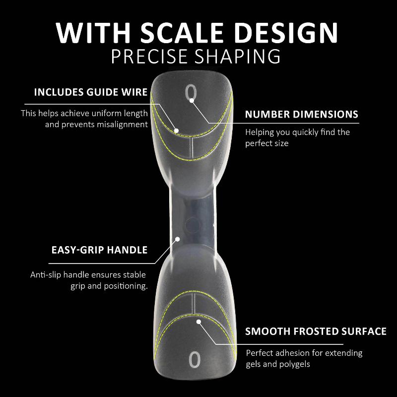 140Pcs Scale Crystal Armor 2 In 1 Nail Forms for Salon Quality Rapid Extension at Home