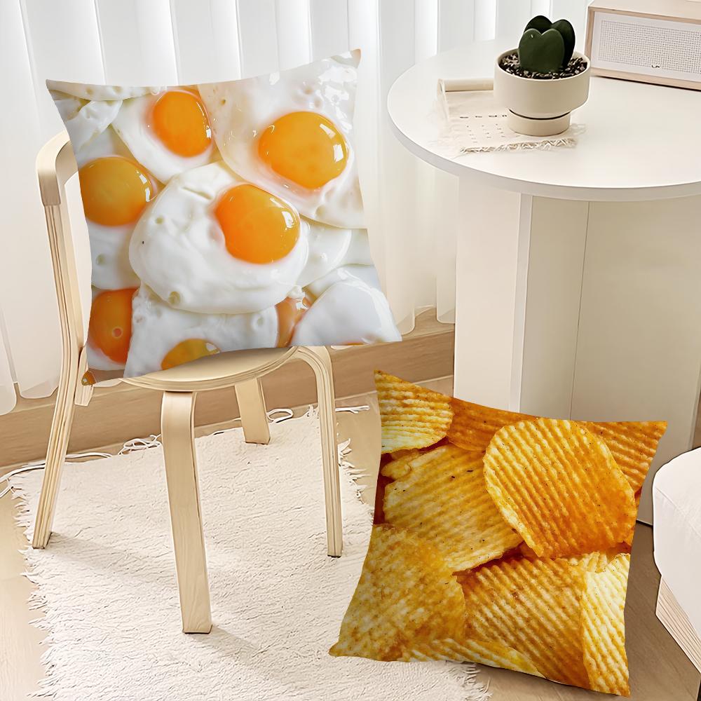 French food frie pizza cushion cover Best Home Office Coffee Pillow Sofa Printing Decoration Room Shop Car Nordic Simplicity Hit