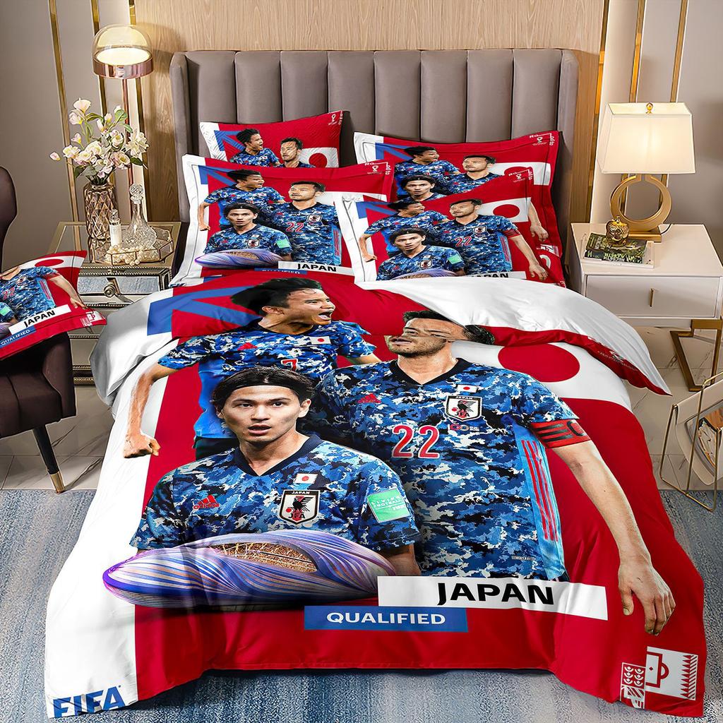 Home Textile Quilt Set Four-Piece World Cup Football 3D Printing Three-Piece Bedding