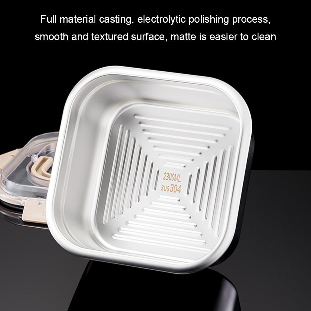 Portable Crisper Box With Transparent Lids Multifunctional Fridges Storage Case For School Lunchtime