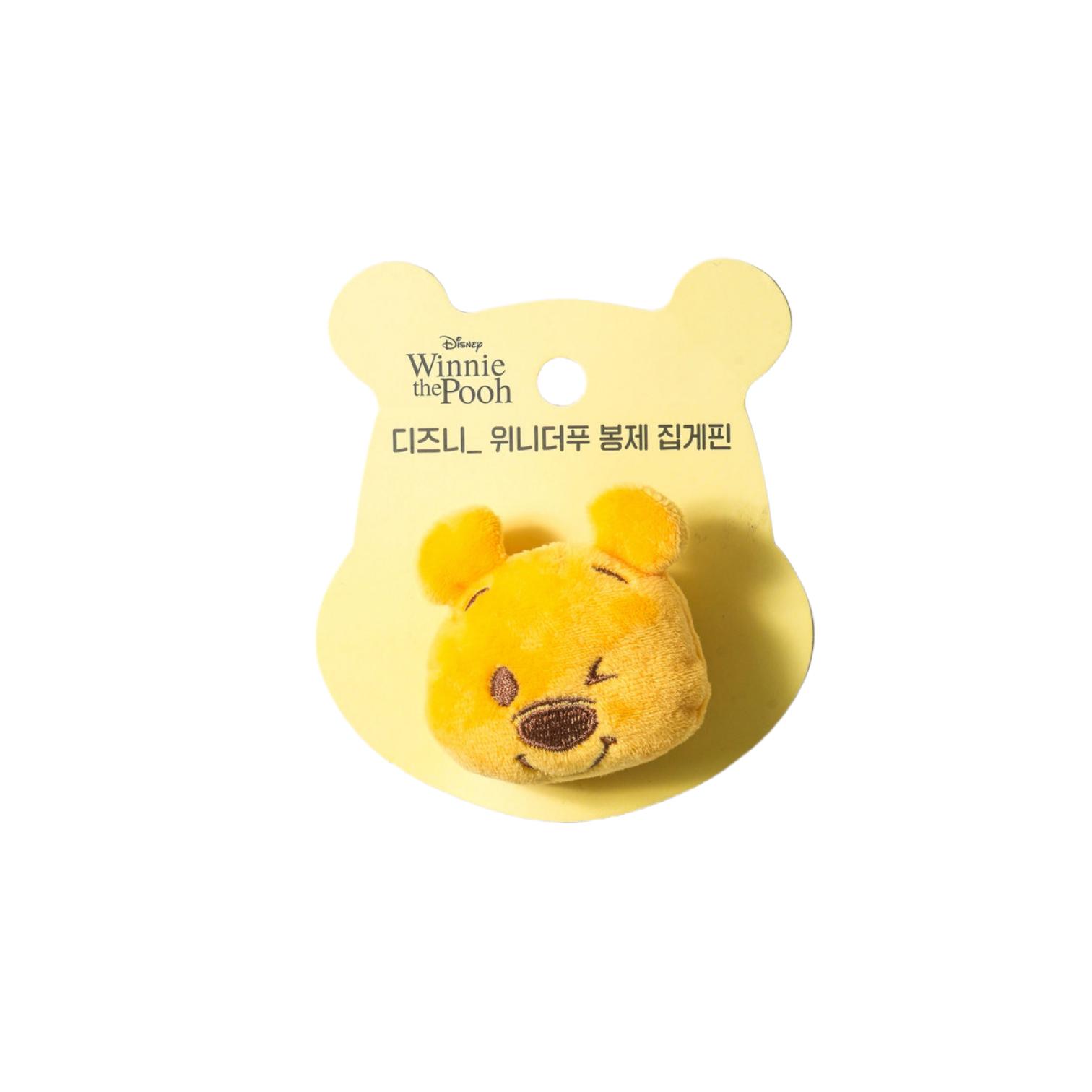 daiso korea Винни-Пух заколка-коготь для волос жёлтый