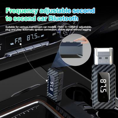 5.3 Mini 3 în 1 USB Transmițător Bluetooth pentru mașină cu afișaj LED Apel Mâini libere Kit auto Audio fără fir pentru radio FM