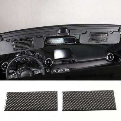 Carbon Fiber Interior Cosmetic Mirror Cover Sticker For Mazda MX-5 Miata 16-23