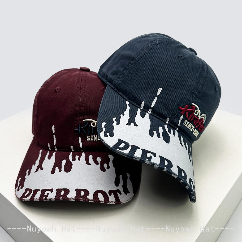 And Women Design Style Letter Prints Embroidery Ripple Baseball Caps Sun Protection Personalized All-Match Street Style Peaked Hats Fashion Niche