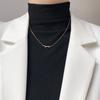 Geometric Cross Knot Diamond Studded Necklace for Women with A Cool and Versatile Style, Simple Collarbone Chain for Women's Fashion