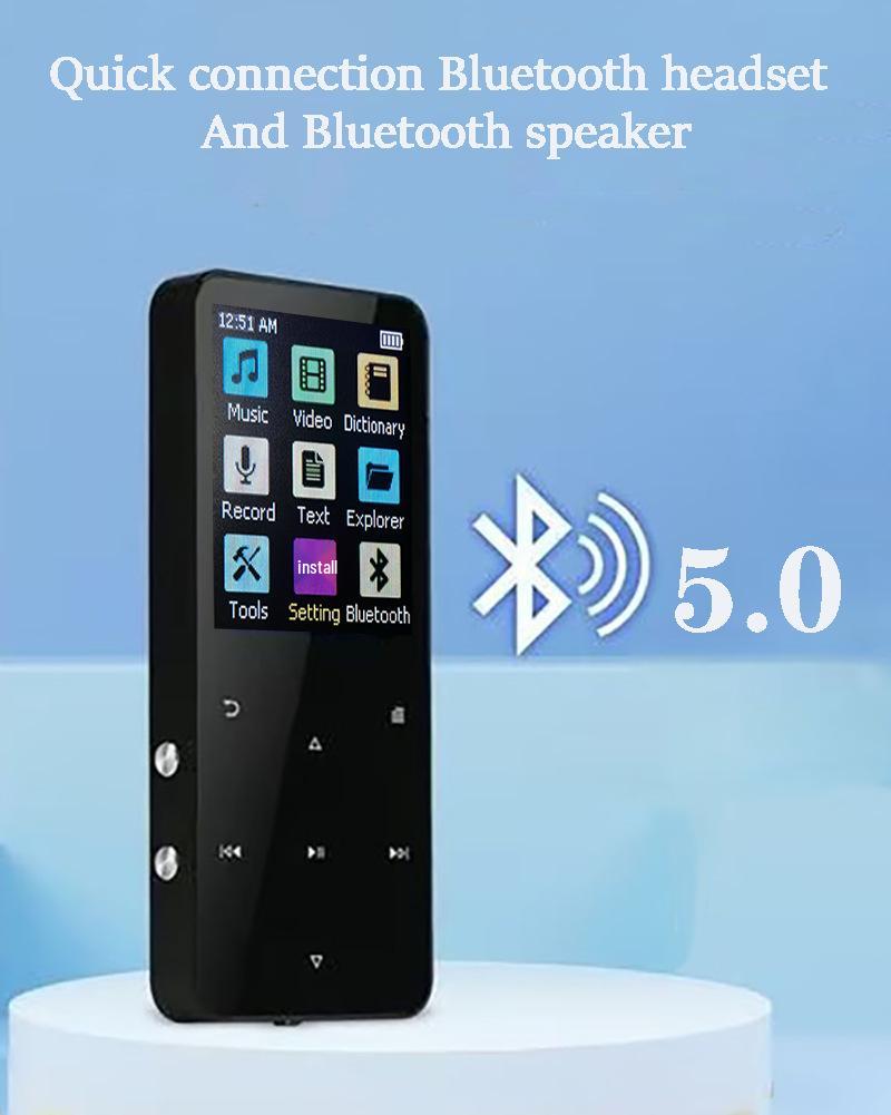 1.8" MP4 Bluetooth Music Player with FM, Recorder, Speaker, and Card Slot