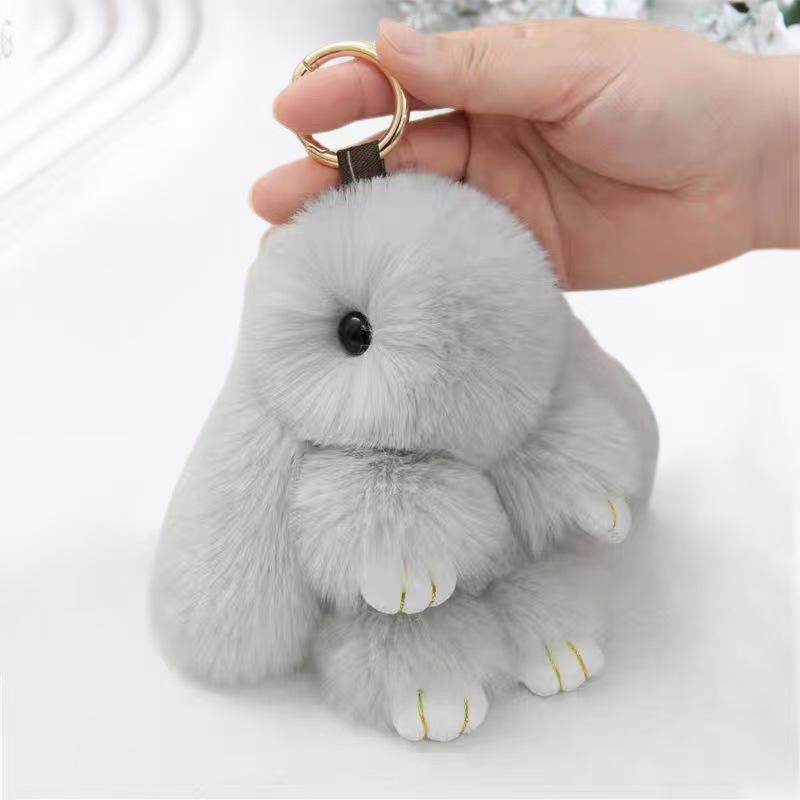 Imitation Otter Rabbit Pendant, Bag Decor, Car Keychain Charm