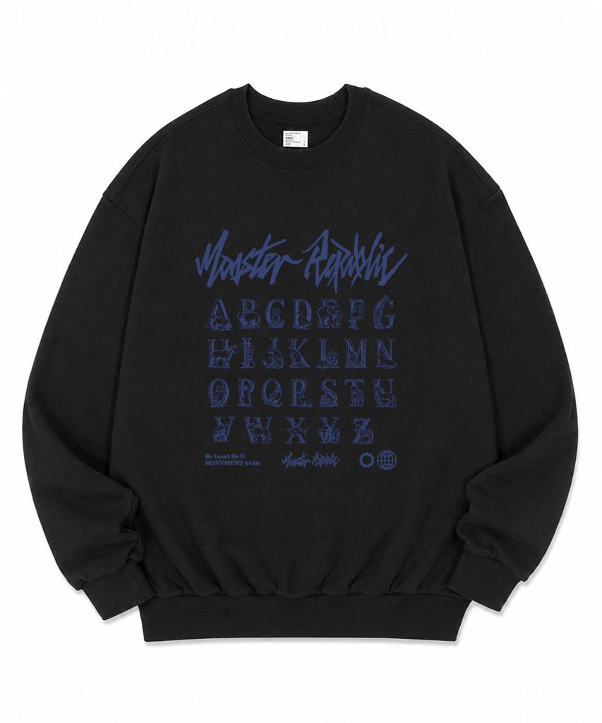 MONSTER REPUBLIC Class A Indigo Blue Sweatshirt Black_9136