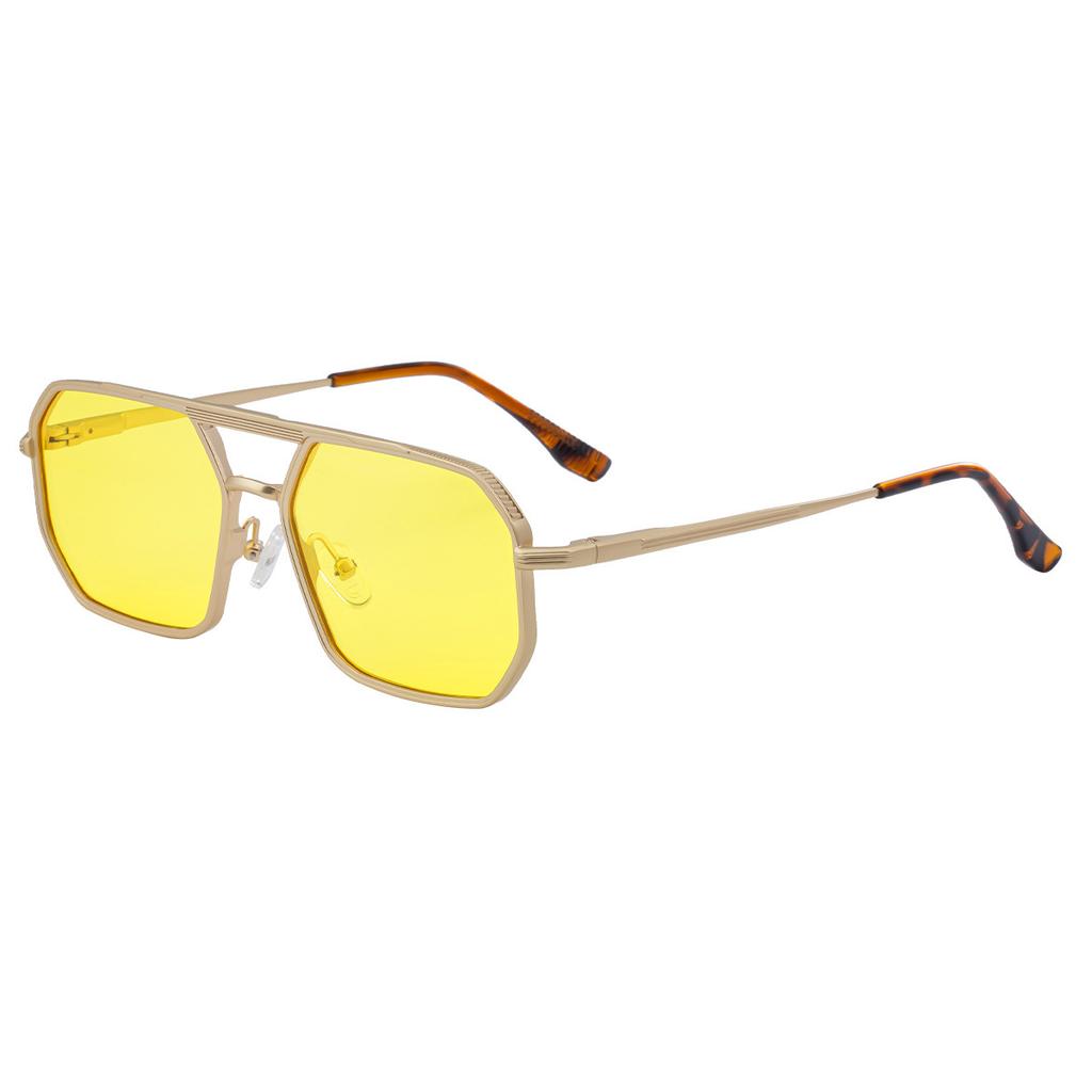 JYL TS Men's Premium Square - Metal-Temple Double-Bridge UV Shades KSL-98333