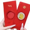 Pure Gold Princess Prosperity Sticker & Auspicious Gold Patch Red Envelope Set for New Year Celebration
