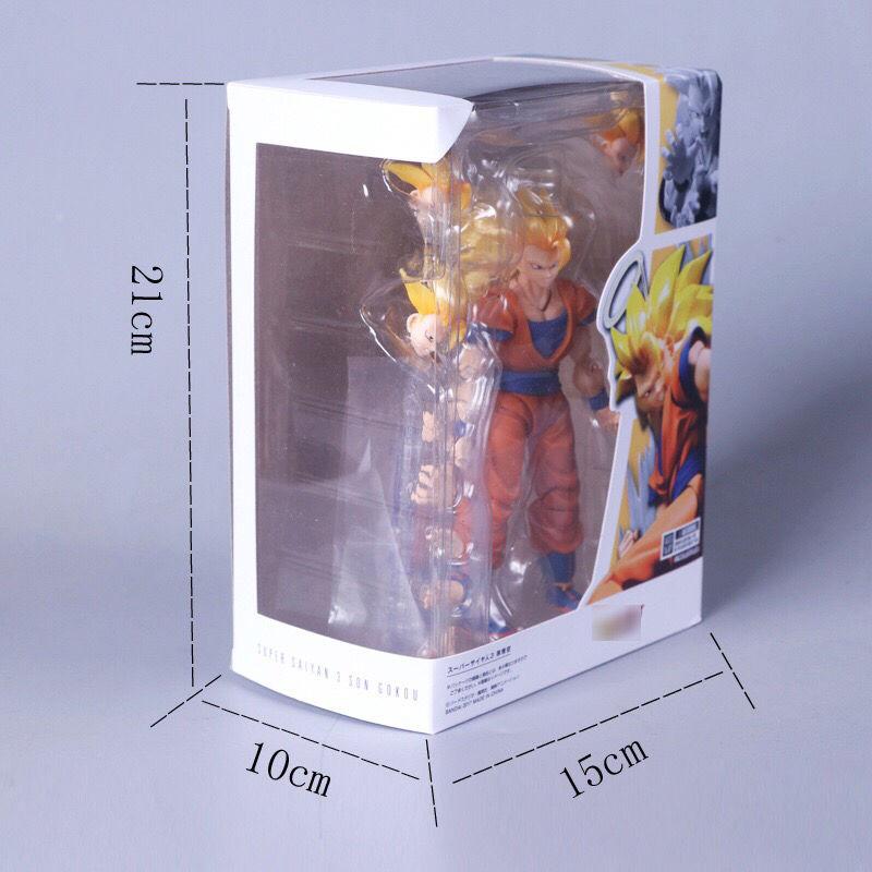 Figurine d'action 16cm Dragon Ball Super Saiyan 3 Goku SHF Anime Mobile PVC Poupée de Collection Figurine Kakarotto Son Goku Modèle Jouets