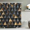 Gold Geometric Shower Curtain Modern Bath Decor With Black Metal Frame For Bathroom Window Size 72 X 72 Inches (183Cm) Aliexpres