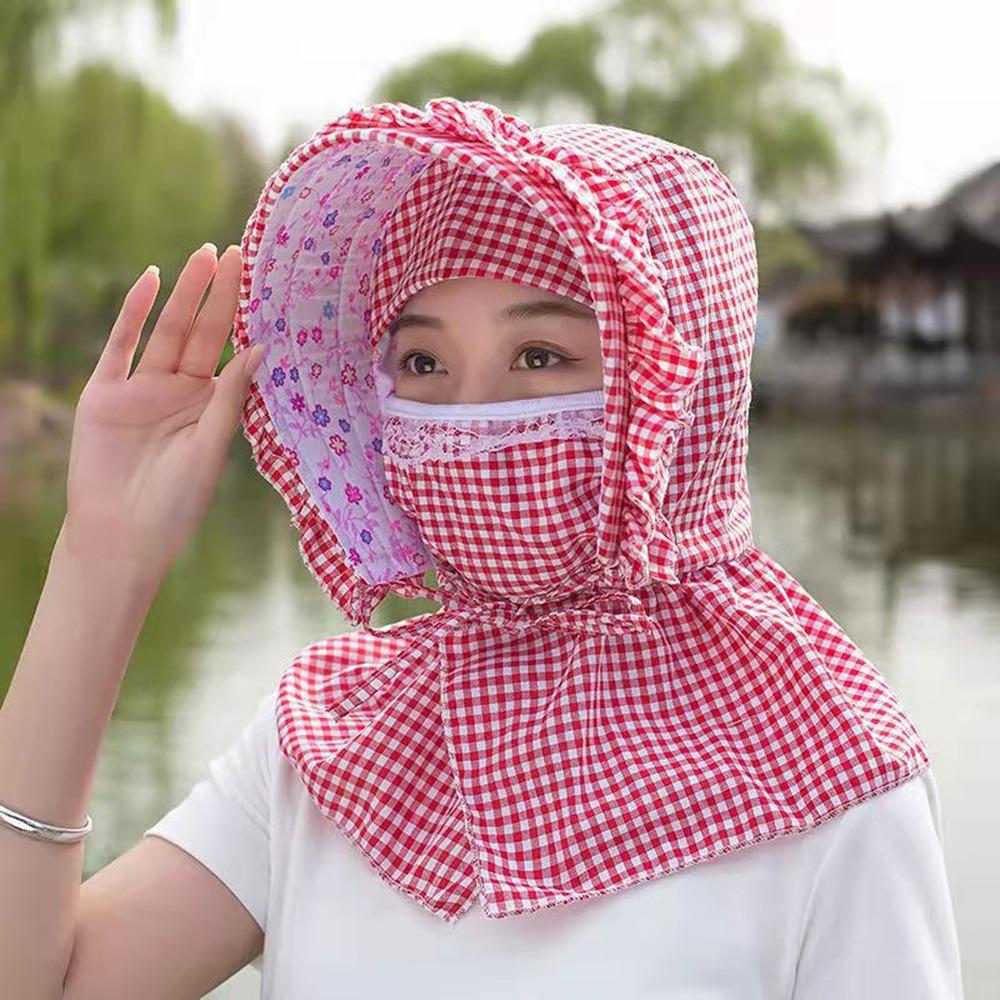 

Sunscreen Sun Hat Quick-drying Tea Picking Cap New Fisherman Hat for Camping Hiking вина червоного кольору