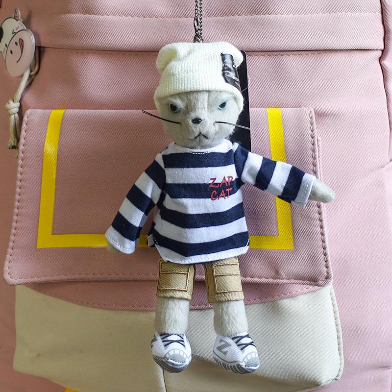 

Non-Toxic New Cartoon Cool Cat Pulling Cat Plush Pendant Doll Cute Kitten Bag Pendant Doll Female Bag Pendant Children S Gift