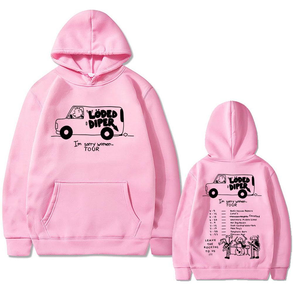 Limited edition Loded Diper I'm Sorry Tour Hoodie Men's Retro Rock Sweatshirt Fashion Street Warm Hoodie