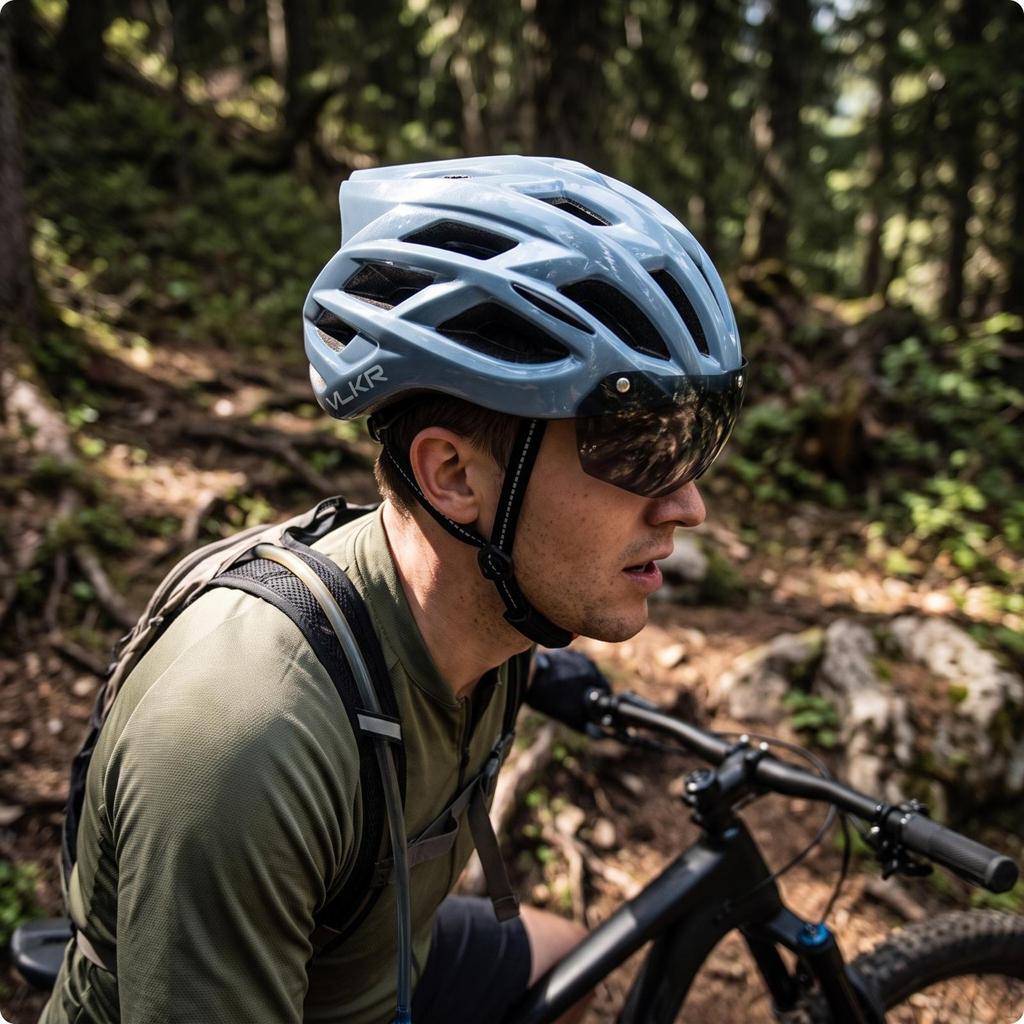 Photochromic Bike Helmet with Visor | GlassesFriendly, bicycling Sun Visor, for Outdoor