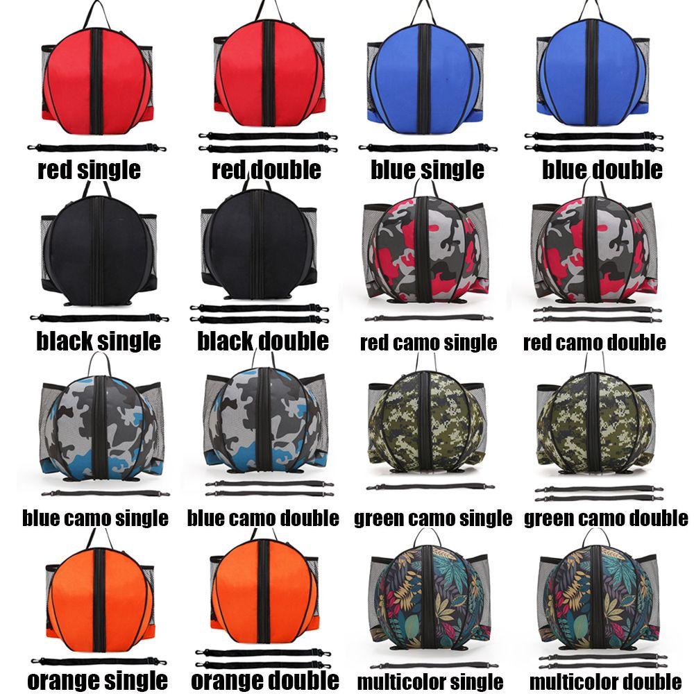 Sport Round Shape Adjustable Basketball Bag Football Handbag Volleyball Shoulder Bags Ball Backpack