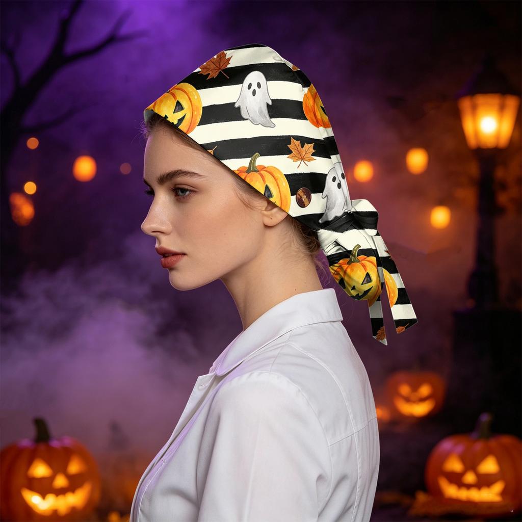Women's Casual Halloween Printed Work for Ponytail , Shower and Hair Wrap