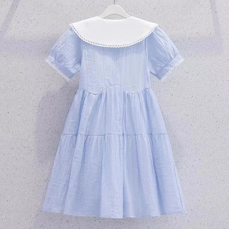 Toddlers Dresses for Girls Children's Dress Summer Kids School Costumes Short Sleeve Casual Princess Dress