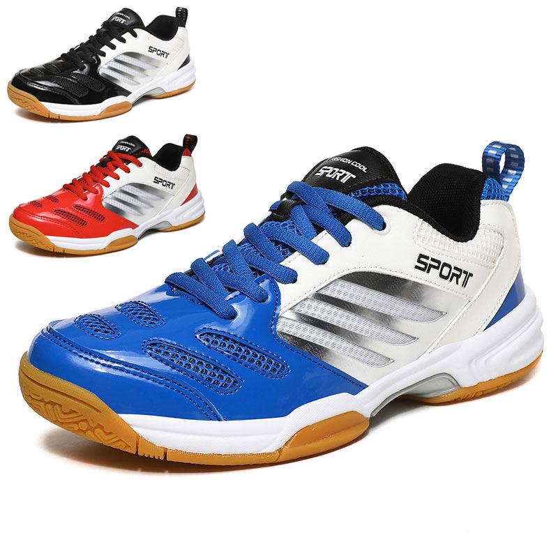 Foreign Trade Men's and Women's Badminton Shoes Beef Tendon Sole Breathable Shock Absorption Table Tennis Shoes Volleyball Shoes Tennis Shoes 48 Larg