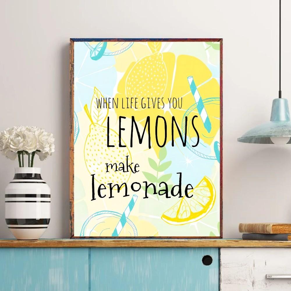 Fruit lemon Vintage Posters Sticky Whitepaper Prints Posters Artwork Posters Wall Stickers