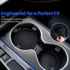 Car Cup Holder Mat, Non-Slip Silicone Coaster with Raised Edge, Anti Rattle Cup Pad for Auto Drink Holder
