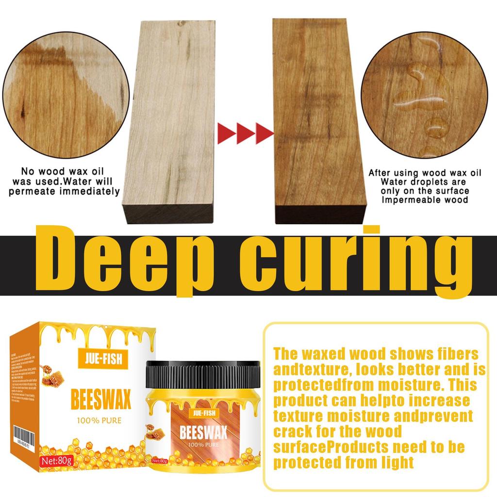 All-in-One Beeswax Wood Care Wax: Cleans, Polishes, and Restores Furniture & Floors