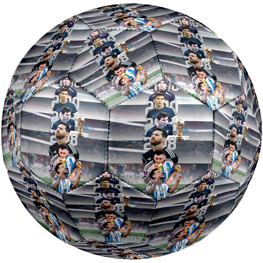 Lionel Messi World Cup Journey Soccer Ball Size 5 Football Machine Sewn Indooroutdoor Universal Football Perfect Gift For Sports Enthusiasts