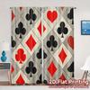 2D Flat Printing  JIT 2pcs   Curtains (Without Rod) Card Curtain Popular Popular Curtain 100% Polyester Curtains Outdoor