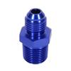 Aluminum Male Flare AN6 To 3 8  NPT Straight Fuel Oil Fitting Adapter Blue