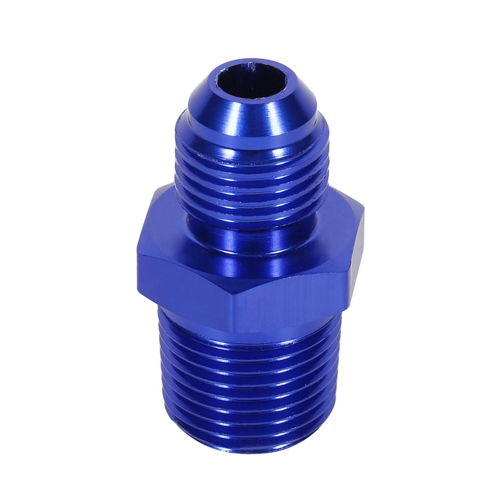 Aluminum Male Flare AN6 To 3 8  NPT Straight Fuel Oil Fitting Adapter Blue