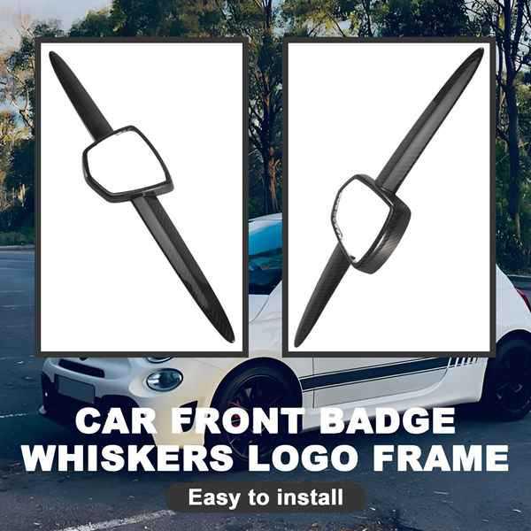 Carbon Fiber Emblem Frame Trim for Abarth 595/695 (2012-2023)