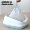 60 Pcs Drawstring Cat Litter Bags Cat Litter Box Liners Mess-Free Pet Waste Bags for Most Auto Self-Cleaning Litter Boxes