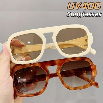 2026 Retro Square Frame Sunglasses Brand Designer Trendy UV Protection Glasses for Women Classic Oversized Driving Shades