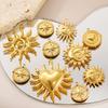 CARLIDANA Creative DIY Stainless Steel Sun Star Face Charm Gold Plated Non Tarnish Waterproof Pendant Necklace Jewelry Accessory