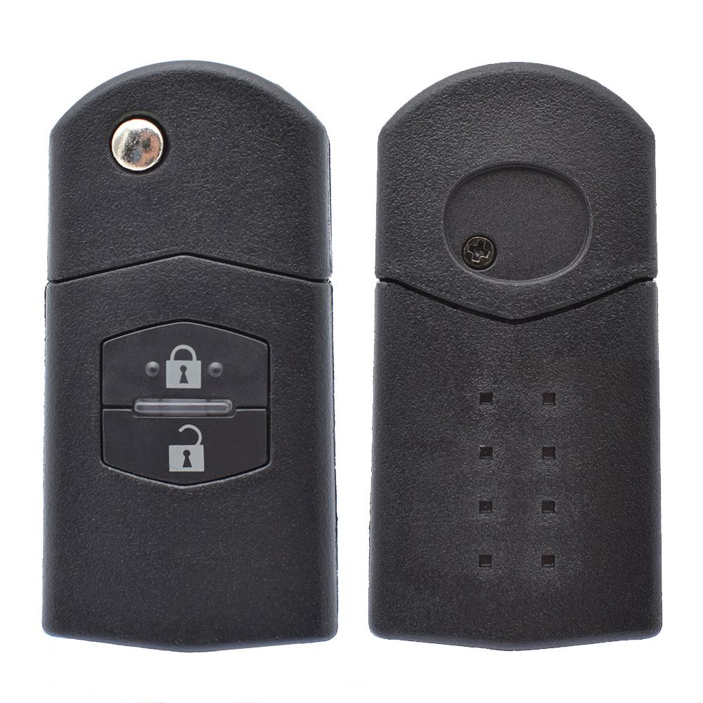2 Buttons Key Remote Case Shell For Mazda Demio 2 3 5 6 M2 M3 CX7 CX9 RX8 MX5 MPV Fob Key Replacement Repair Kit Blank Key Blade