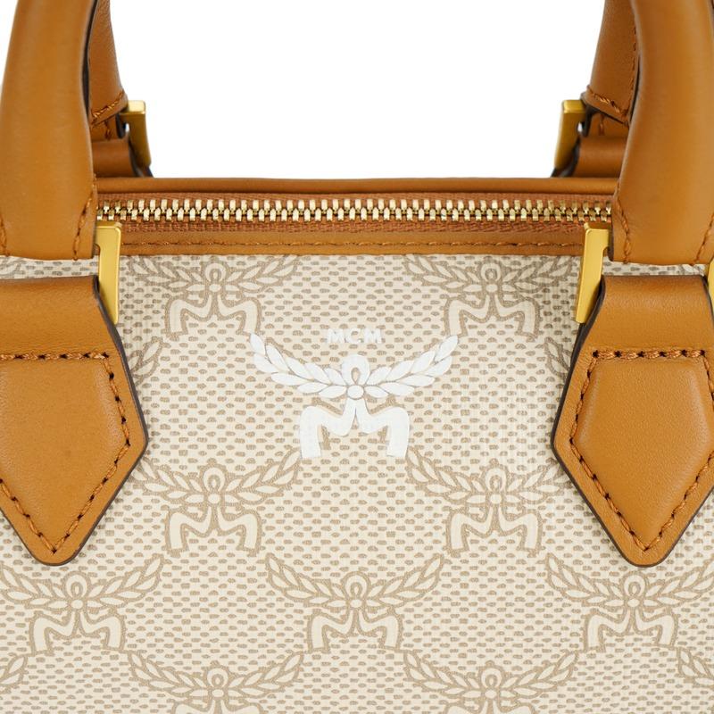 MCM Lauretos Pattern Letter Print Canvas Handbag Tote MWBESEA09I9001