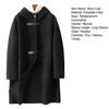 Wool Blend Trench Coat for Women Hooded Long Winter Coat Single Breasted Casual Outerwear with Pockets Fall Winter